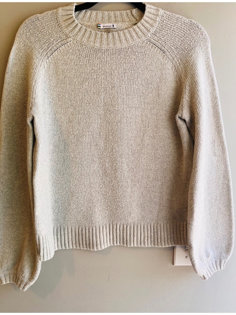 Smartwool Women's Cozy Lodge Bell Sleeve Merino Wool Blend Sweater Grey M